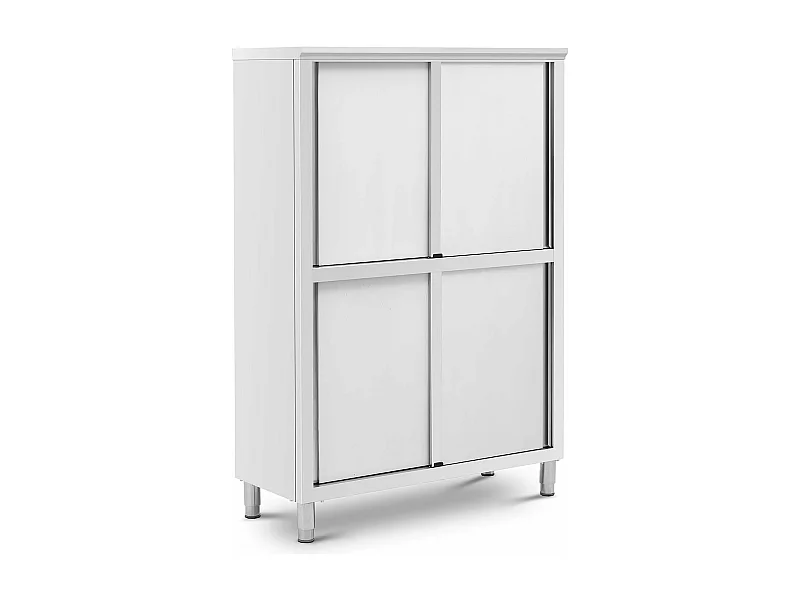 Armário 120 x 50 x 180 cm 4 prateleiras até 200 kg armário de quarto armário de vestir aço inoxidável 14_0005157