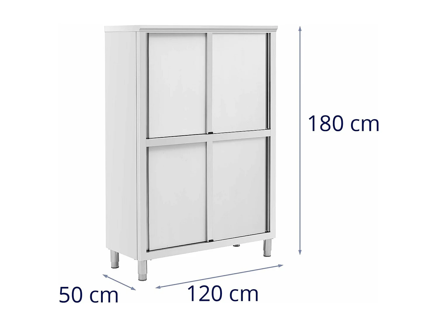 Armoire 120 x 50 x 180 argenté 120 x 48.5 x 179 cm 14_0005157