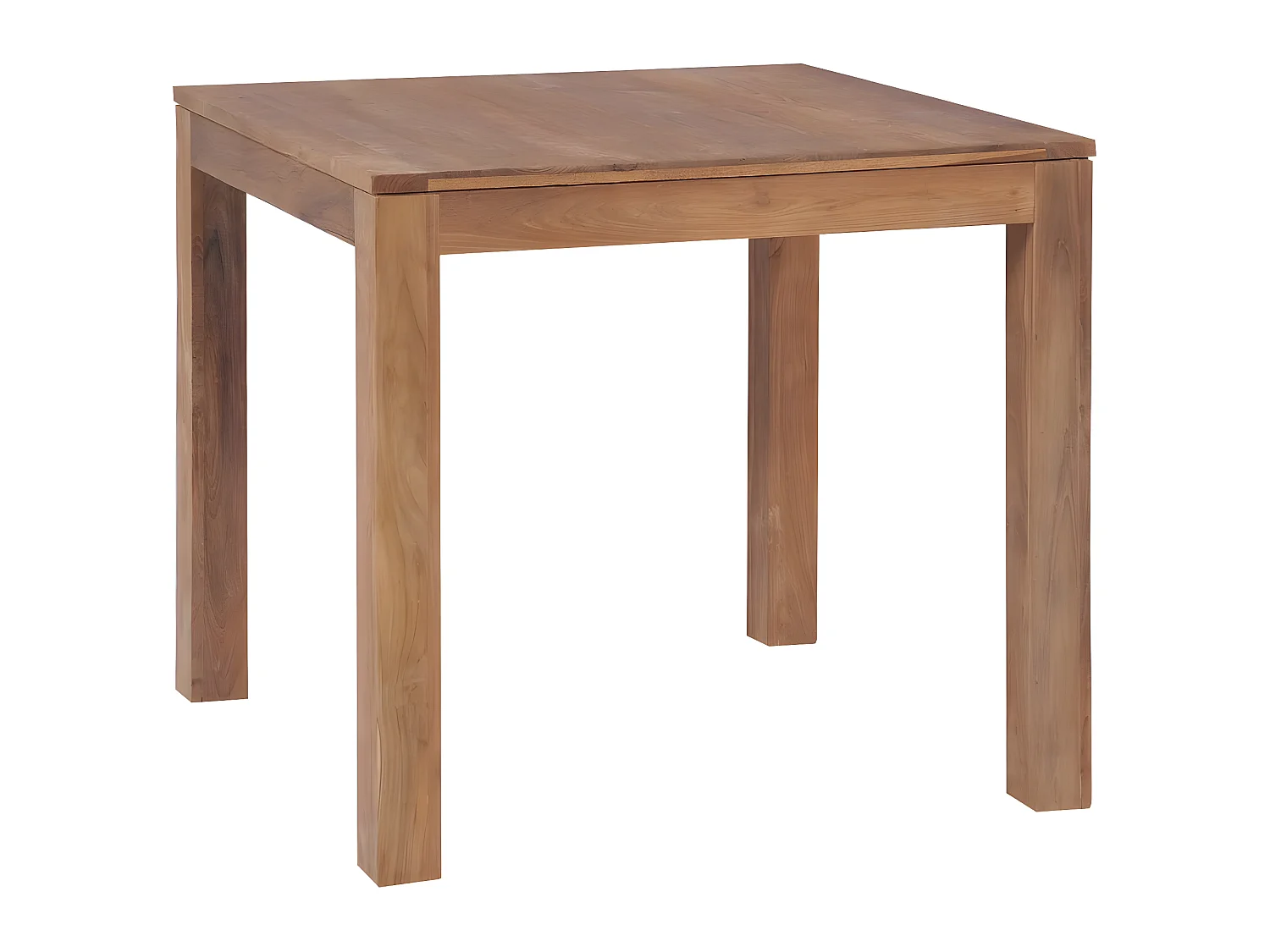 Table de salon salle à manger dîner design bois de teck 82 cm 0902268