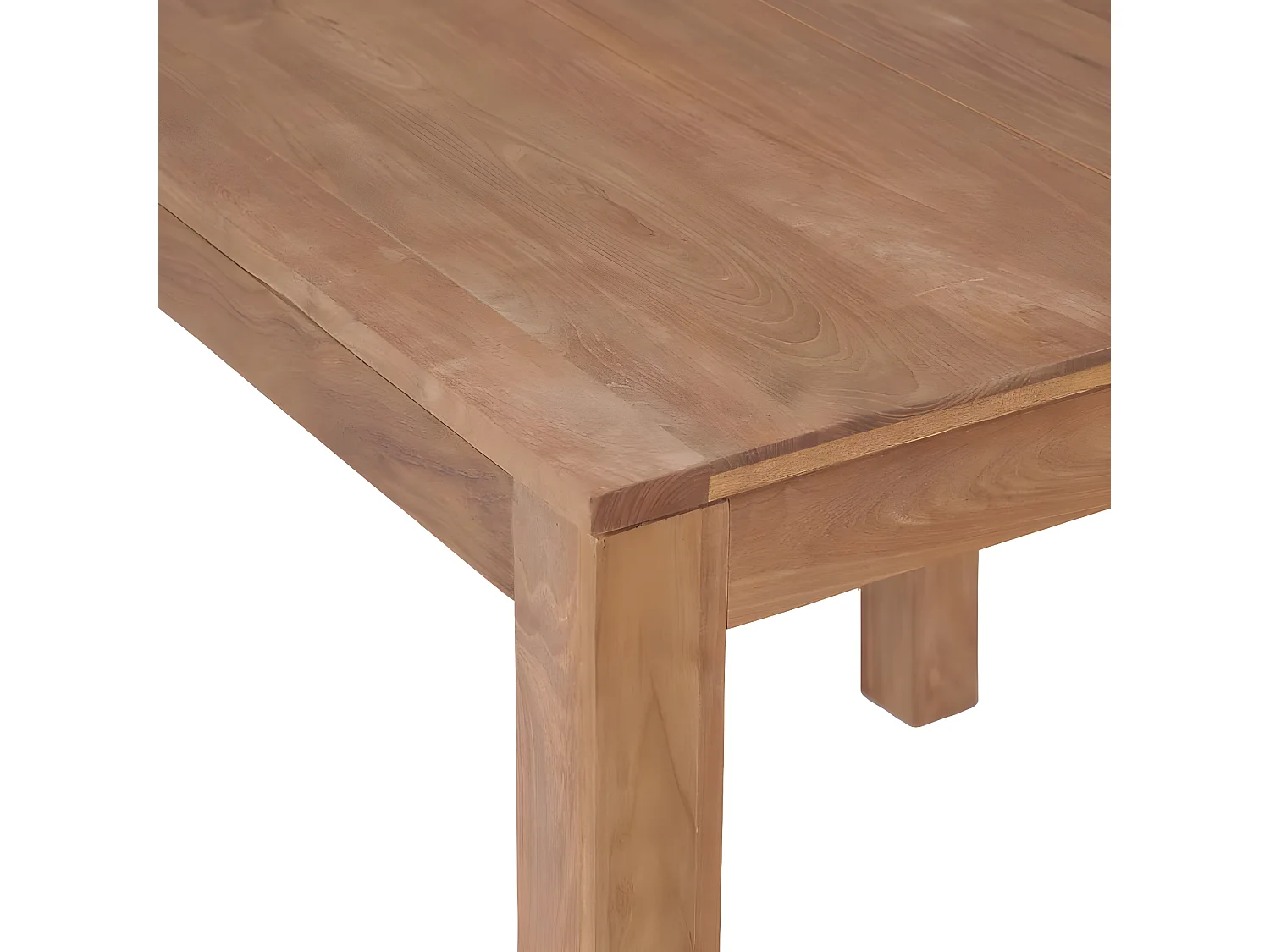 Table de salon salle à manger dîner design bois de teck 82 cm 0902268