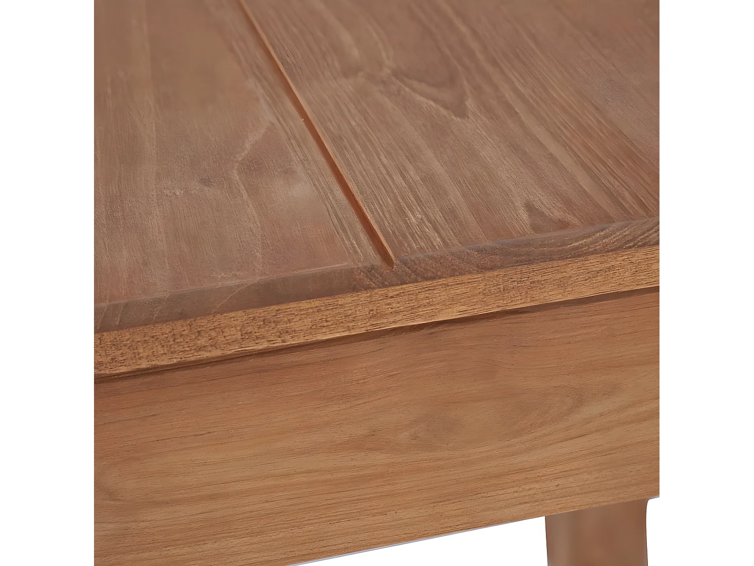 Table de salon salle à manger dîner design bois de teck 82 cm 0902268