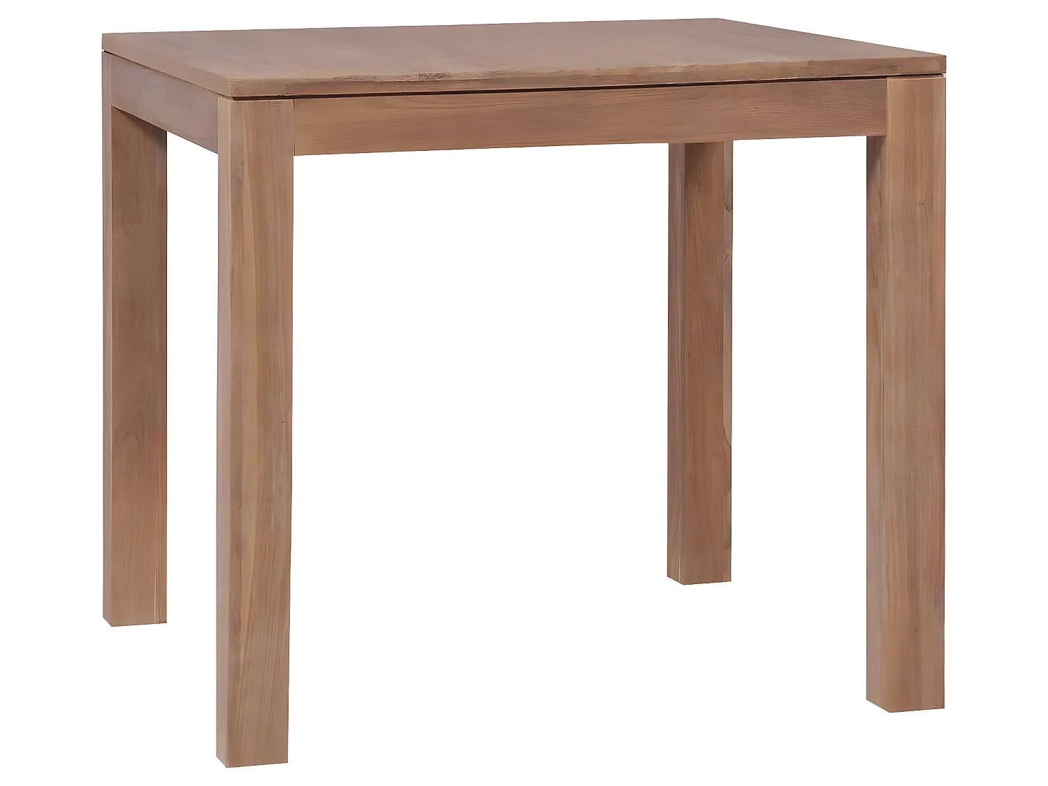 Table de salon salle à manger dîner design bois de teck 82 cm 0902268