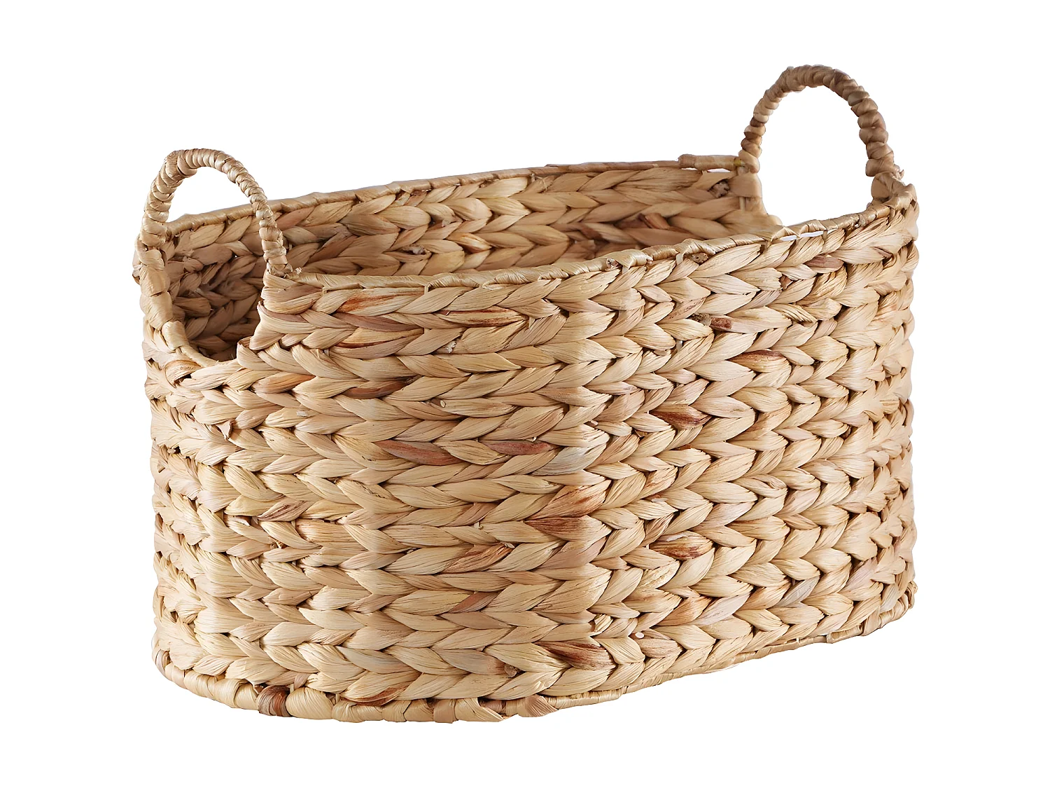 Gemiddelde waterhyacint mand met handvatten - H23 cm