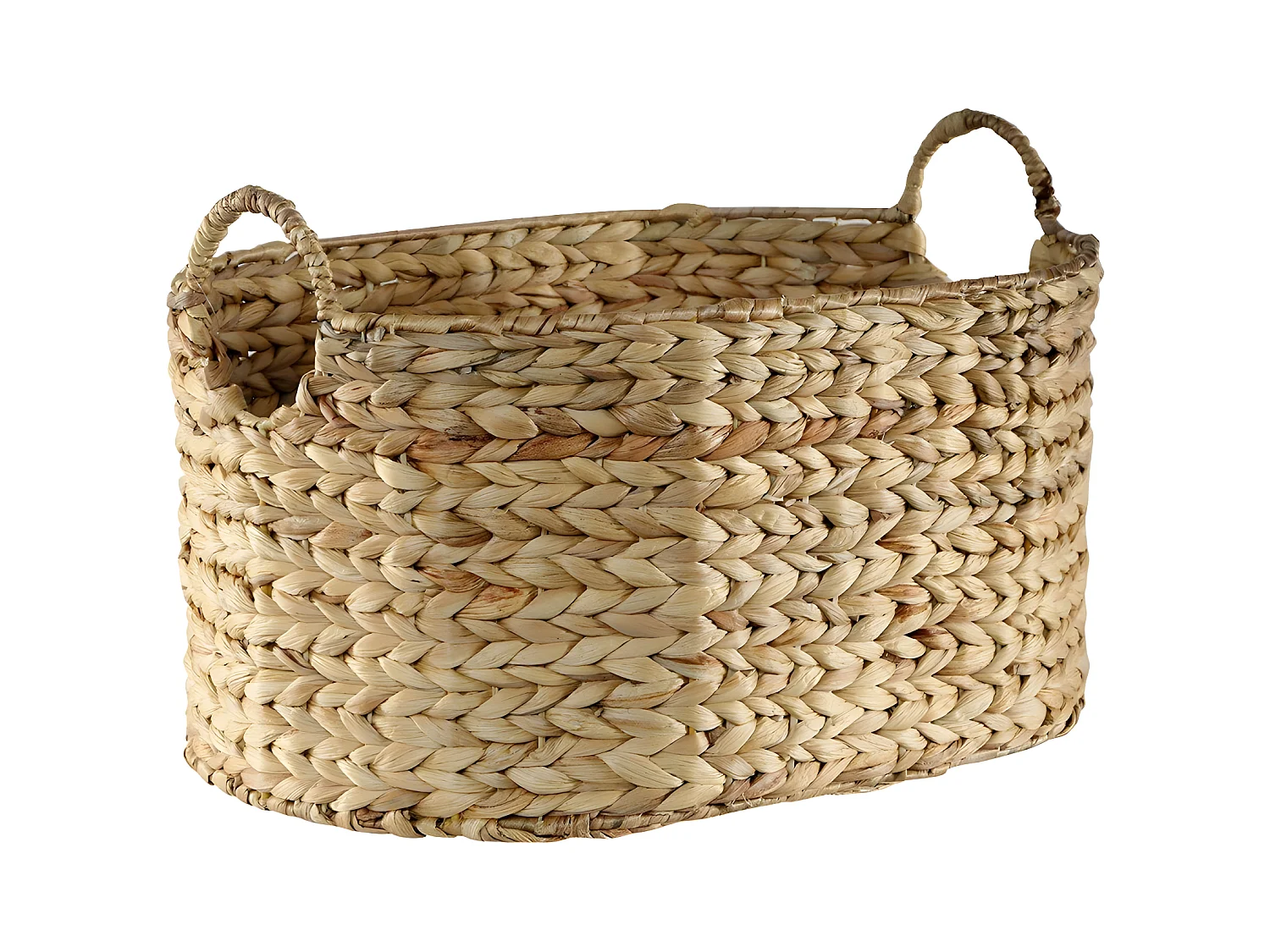 Grand panier en Jacinthe d'eau - H26 cm