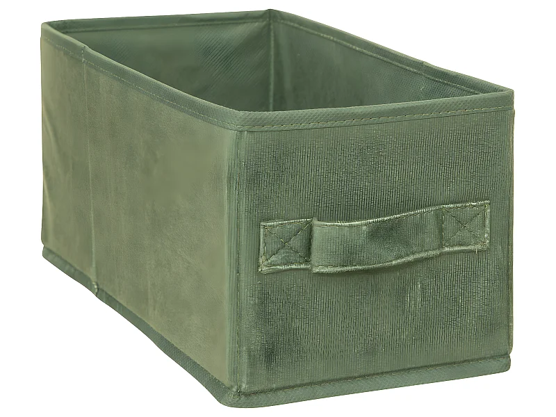 Boîte de rangement en Velours Vert Kaki 15 x 31 x 15 cm