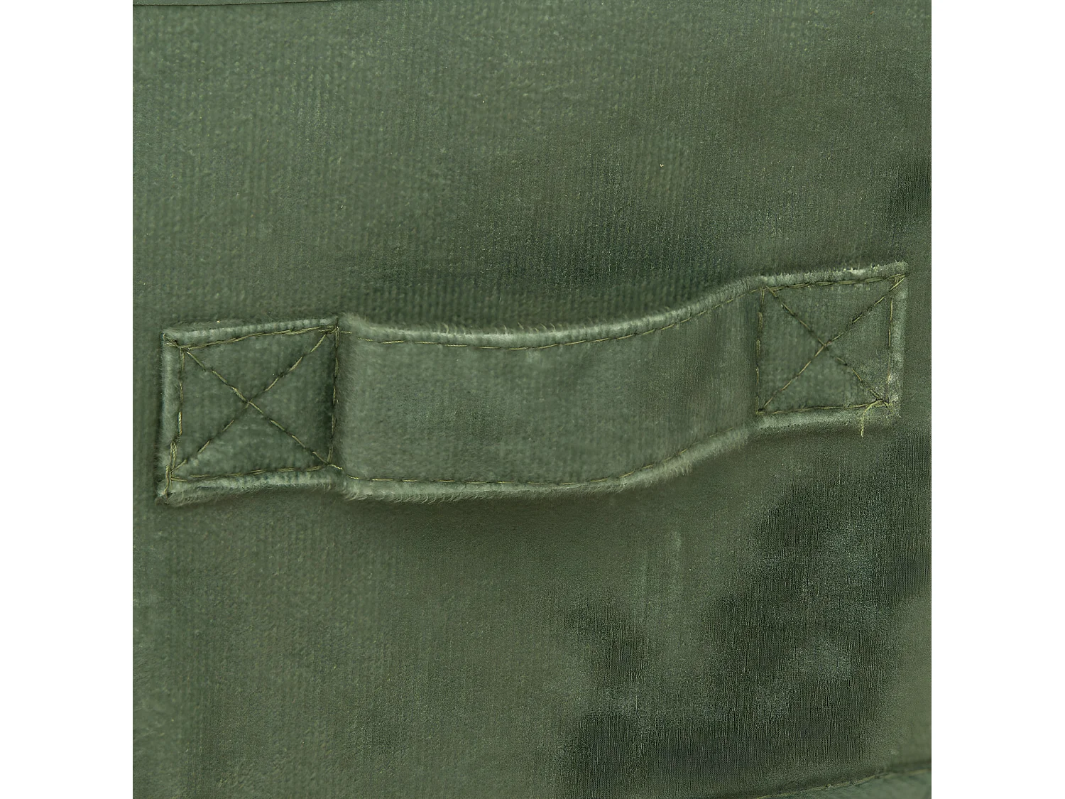 Boîte de rangement en Velours Vert Kaki 15 x 31 x 15 cm