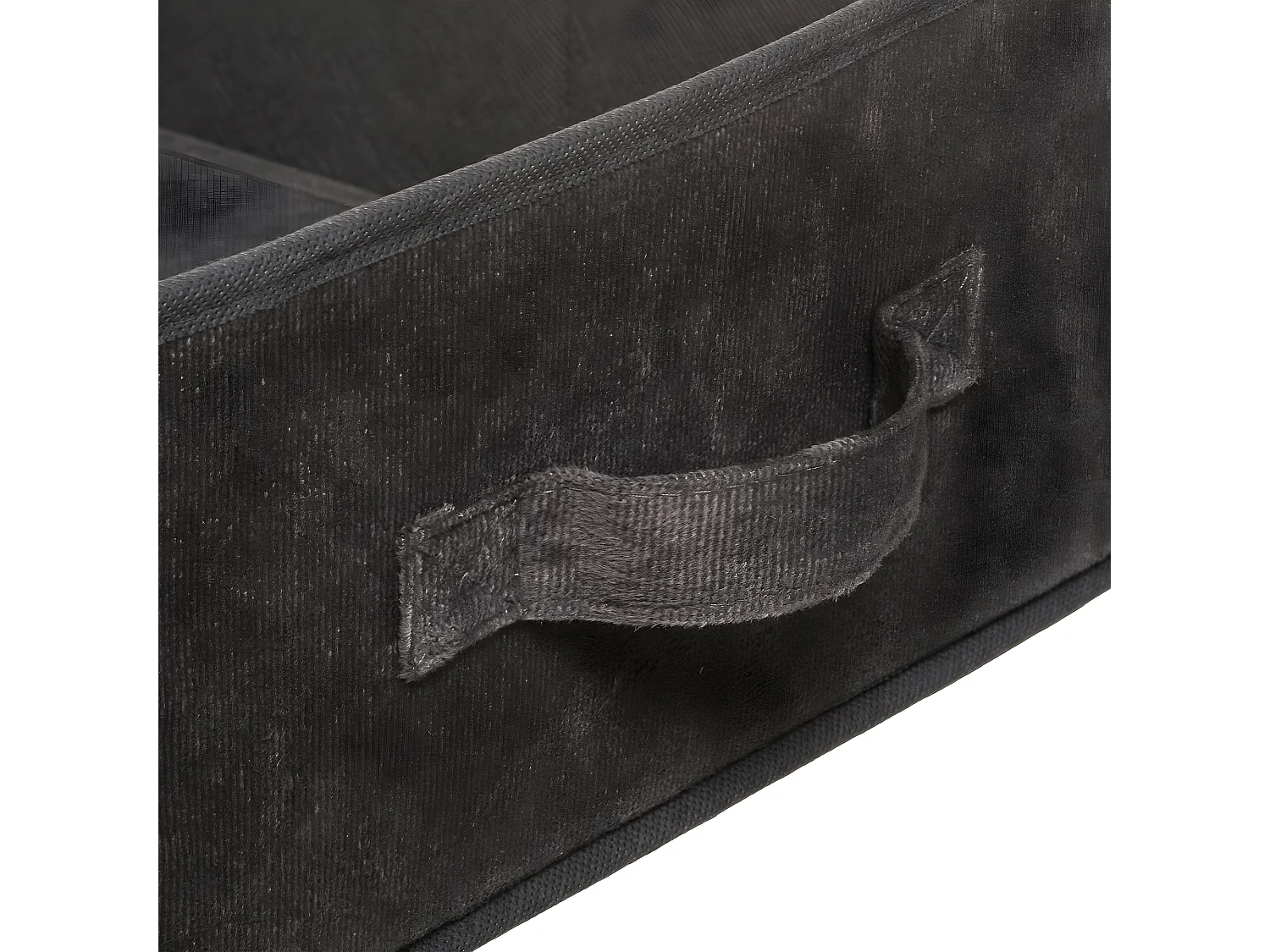 Boîte de Rangement en Velours Gris Foncé 31 x 31 x 15 cm