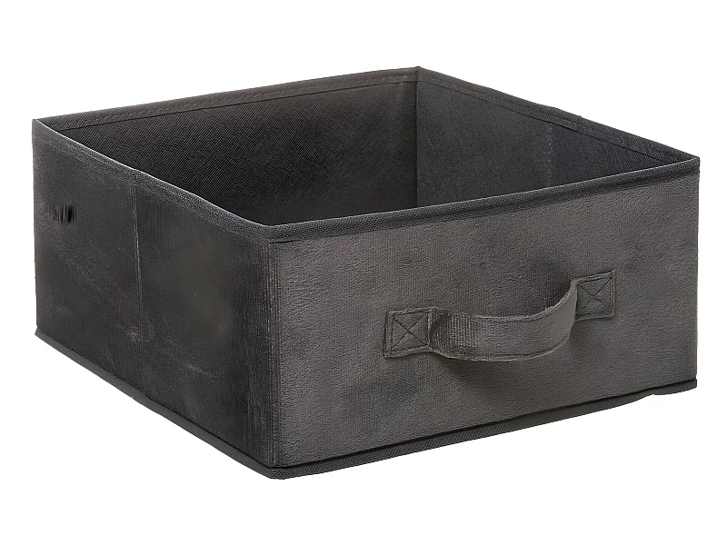 Boîte de Rangement en Velours Gris Foncé 31 x 31 x 15 cm