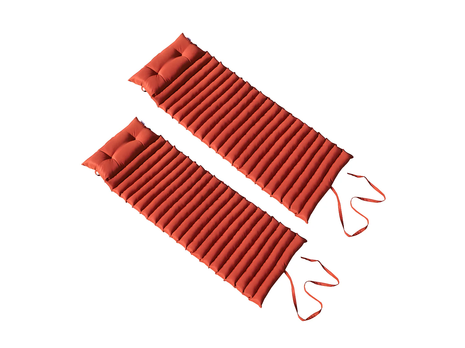 Lot de 2 matelas bain de soleil SORMIOU Terracotta Polyester 180x60CM