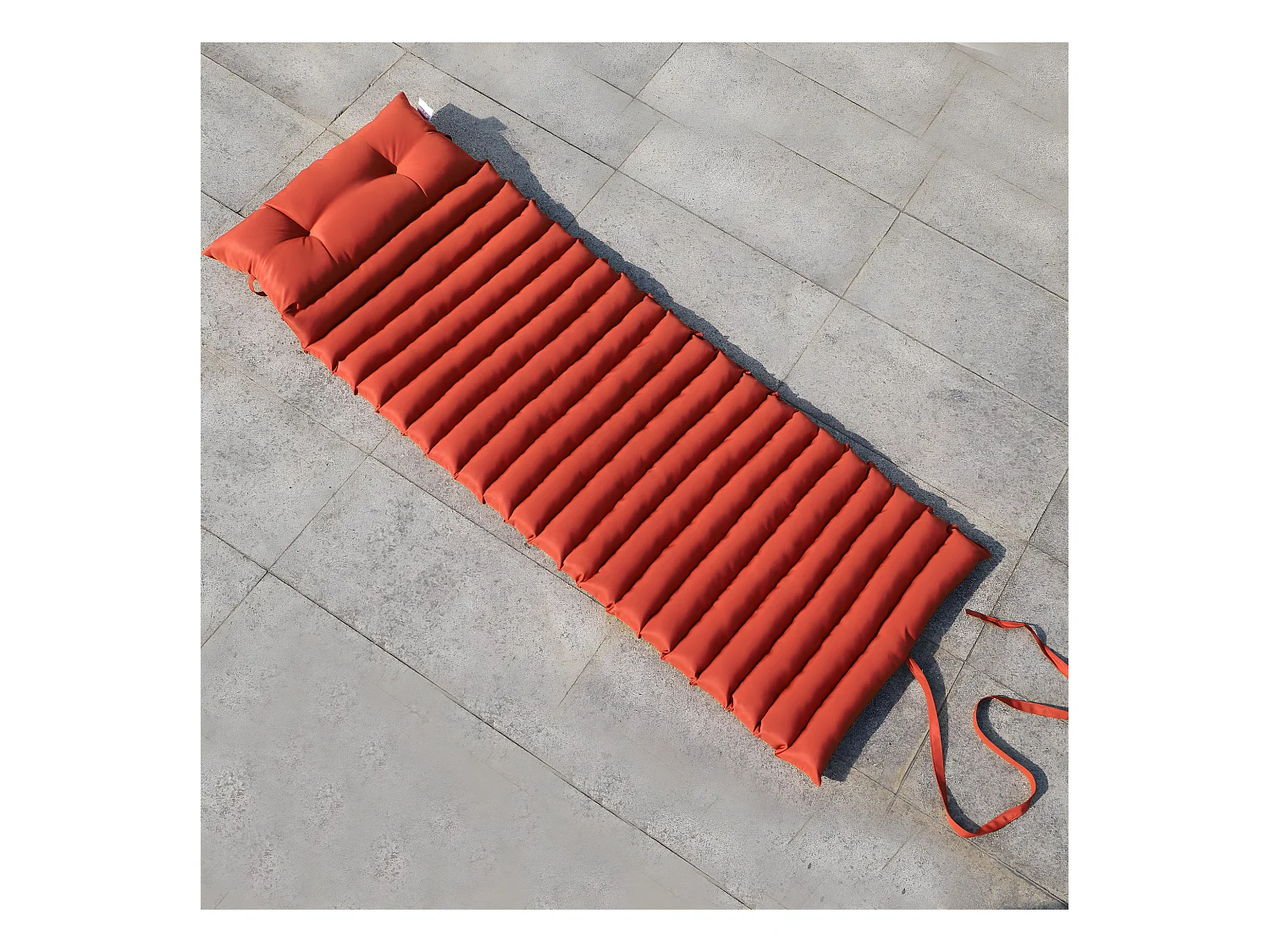 Lot de 2 matelas bain de soleil SORMIOU Terracotta Polyester 180x60CM