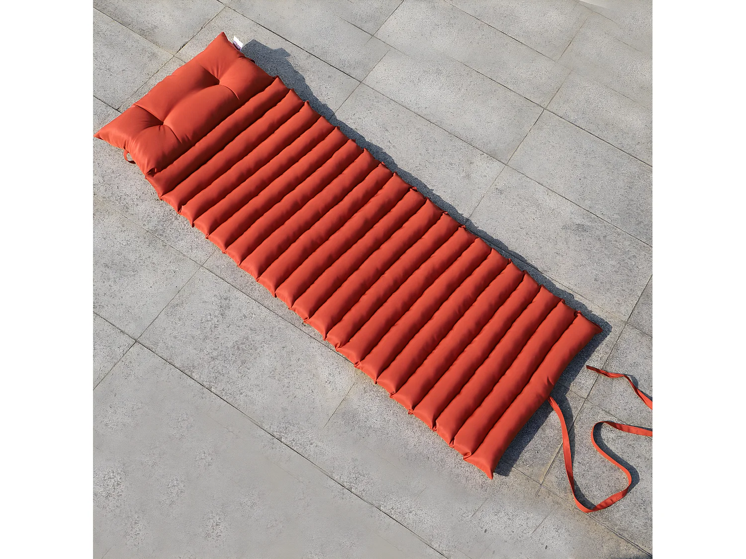Lot de 2 matelas bain de soleil SORMIOU Terracotta Polyester 180x60CM