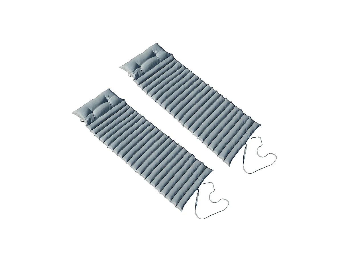 Lot de 2 matelas bain de soleil SORMIOU Vert olive Polyester 180x60CM