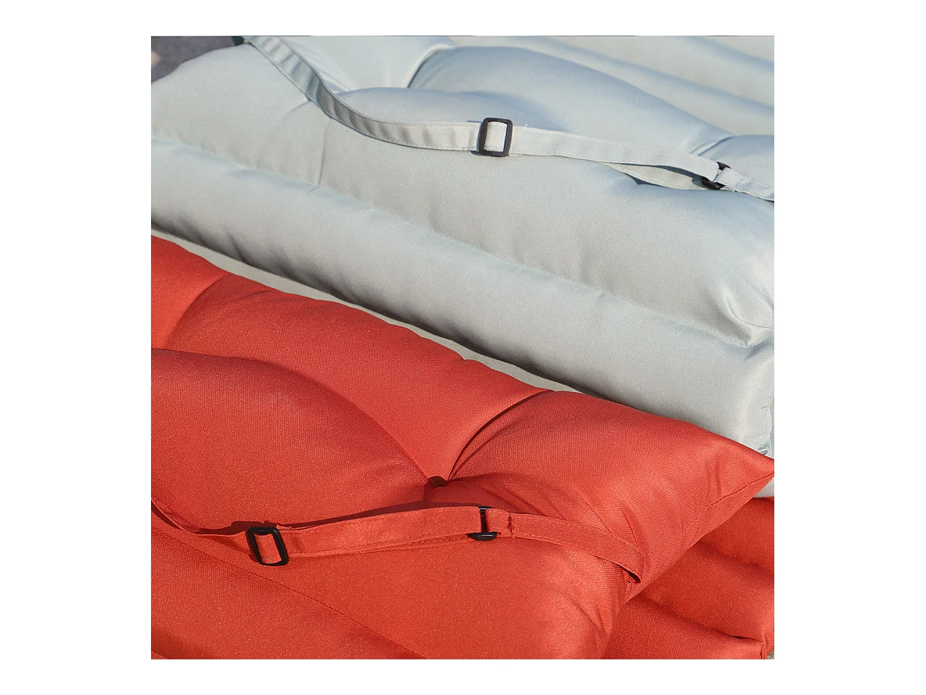 Lot de 2 matelas bain de soleil SORMIOU Vert olive Polyester 180x60CM