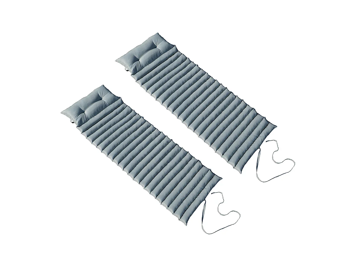 Lot de 2 matelas bain de soleil SORMIOU Vert olive Polyester 180x60CM