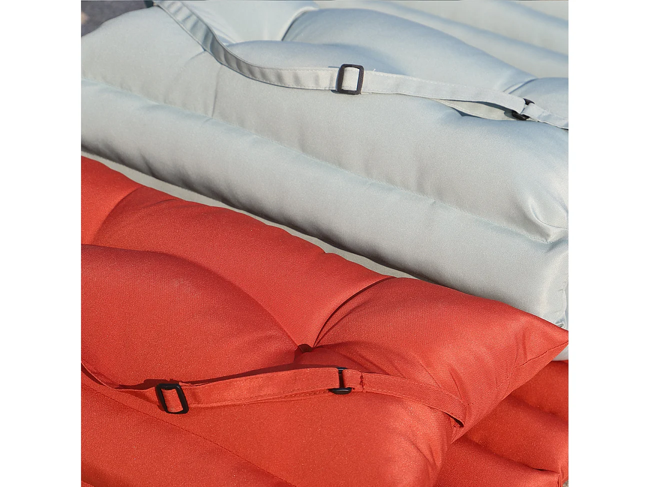 Lot de 2 matelas bain de soleil SORMIOU Vert olive Polyester 180x60CM