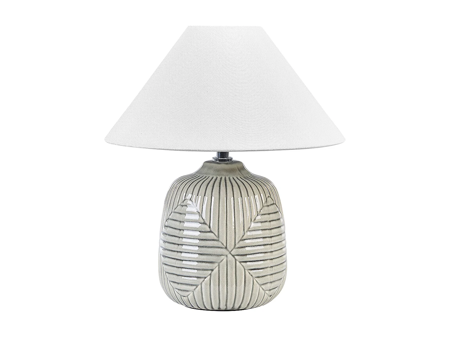 Lampe à poser CANELLES Céramique Gris