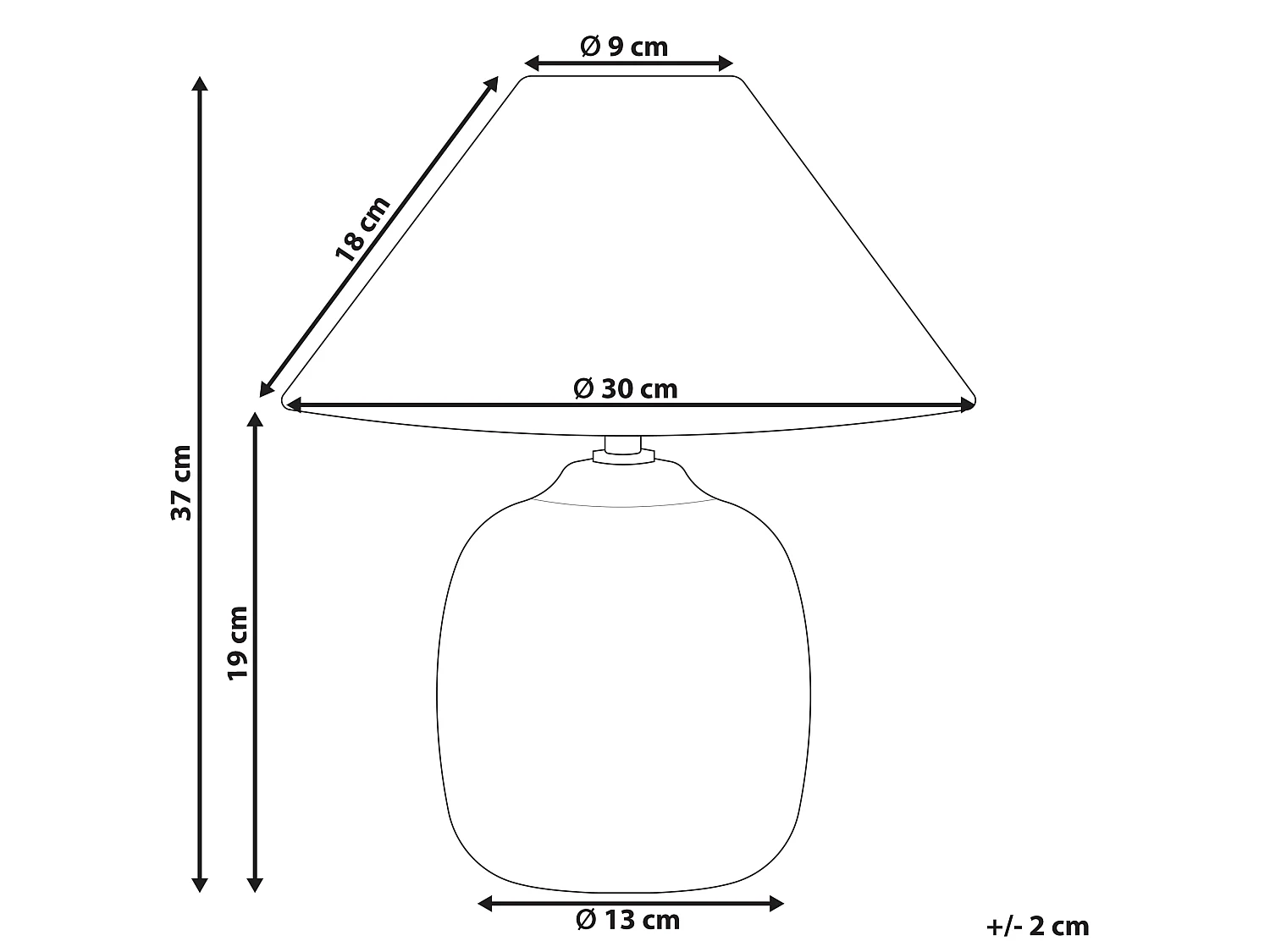 Lampe à poser CANELLES Céramique Gris