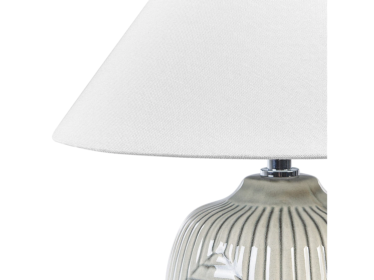 Lampe à poser CANELLES Céramique Gris