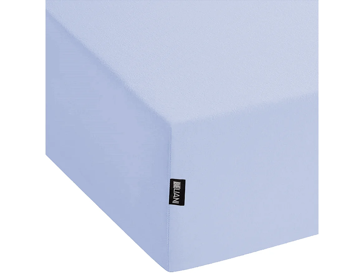 Drap housse JANBU Coton 90 x 200 cm Bleu clair