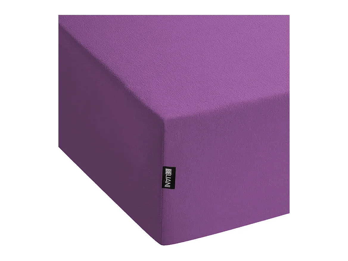 Prześcieradło z gumką JANBU Bawełna 90 x 200 cm Purpurowy