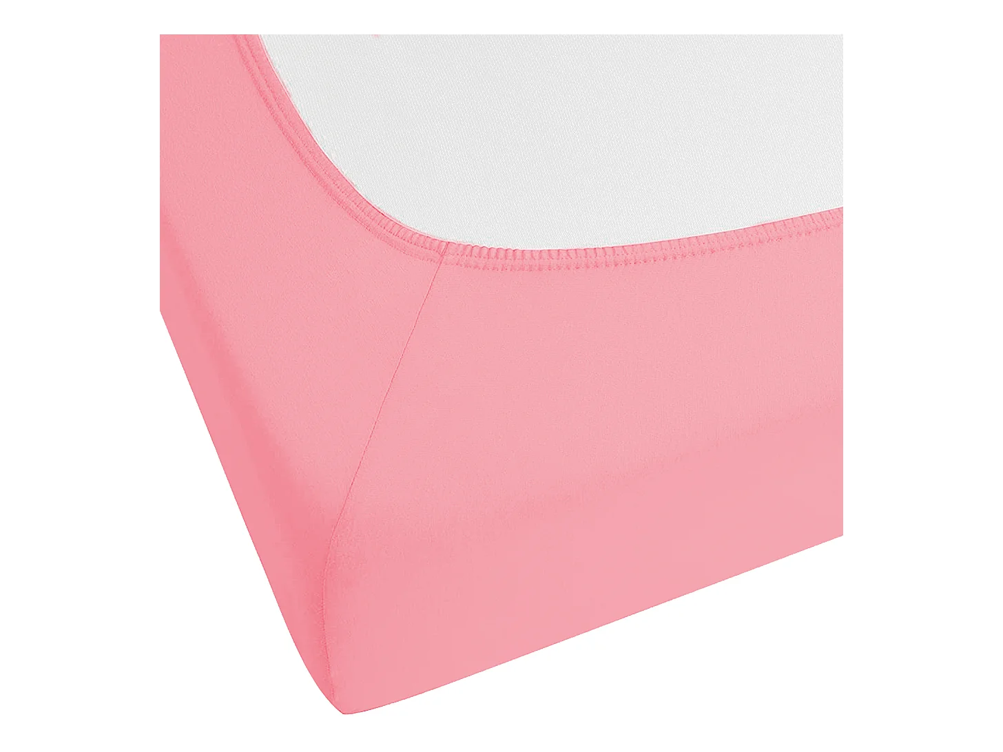 Coprimaterasso elasticizzato JANBU Cotone 200 x 200 cm Corallo