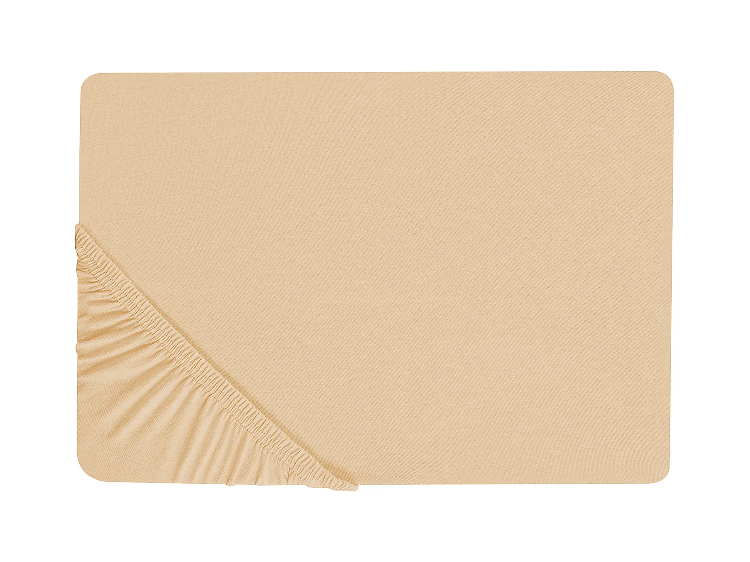 Coprimaterasso elasticizzato JANBU Cotone 140 x 200 cm Beige sabbia