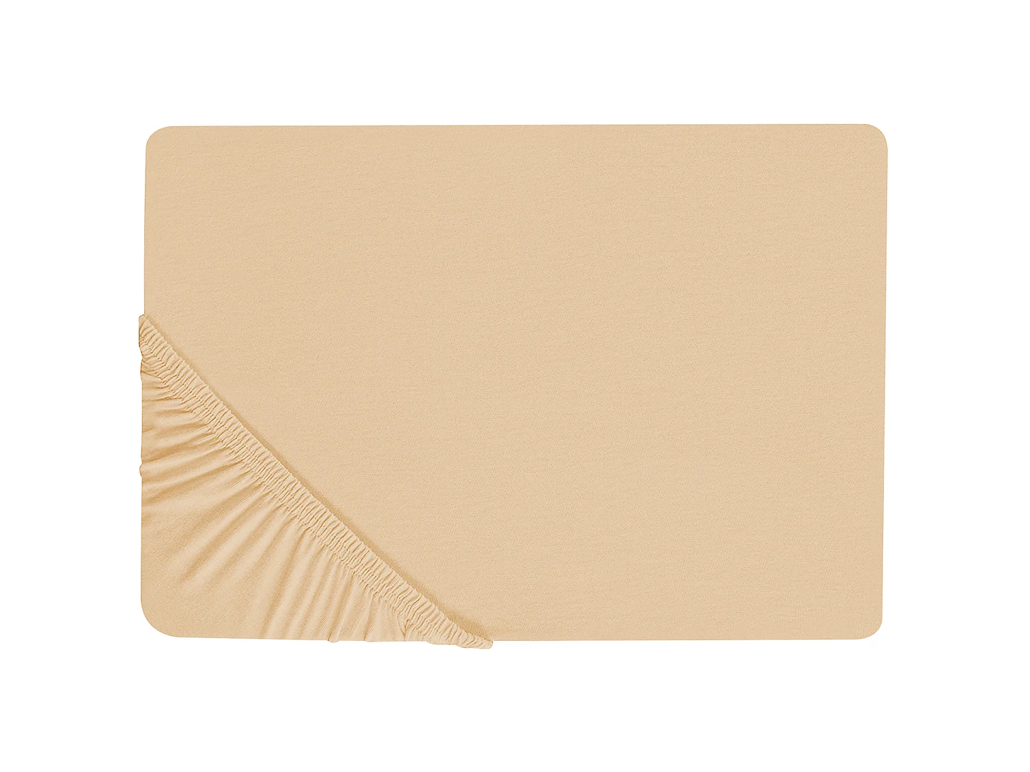 Coprimaterasso elasticizzato JANBU Cotone 140 x 200 cm Beige sabbia