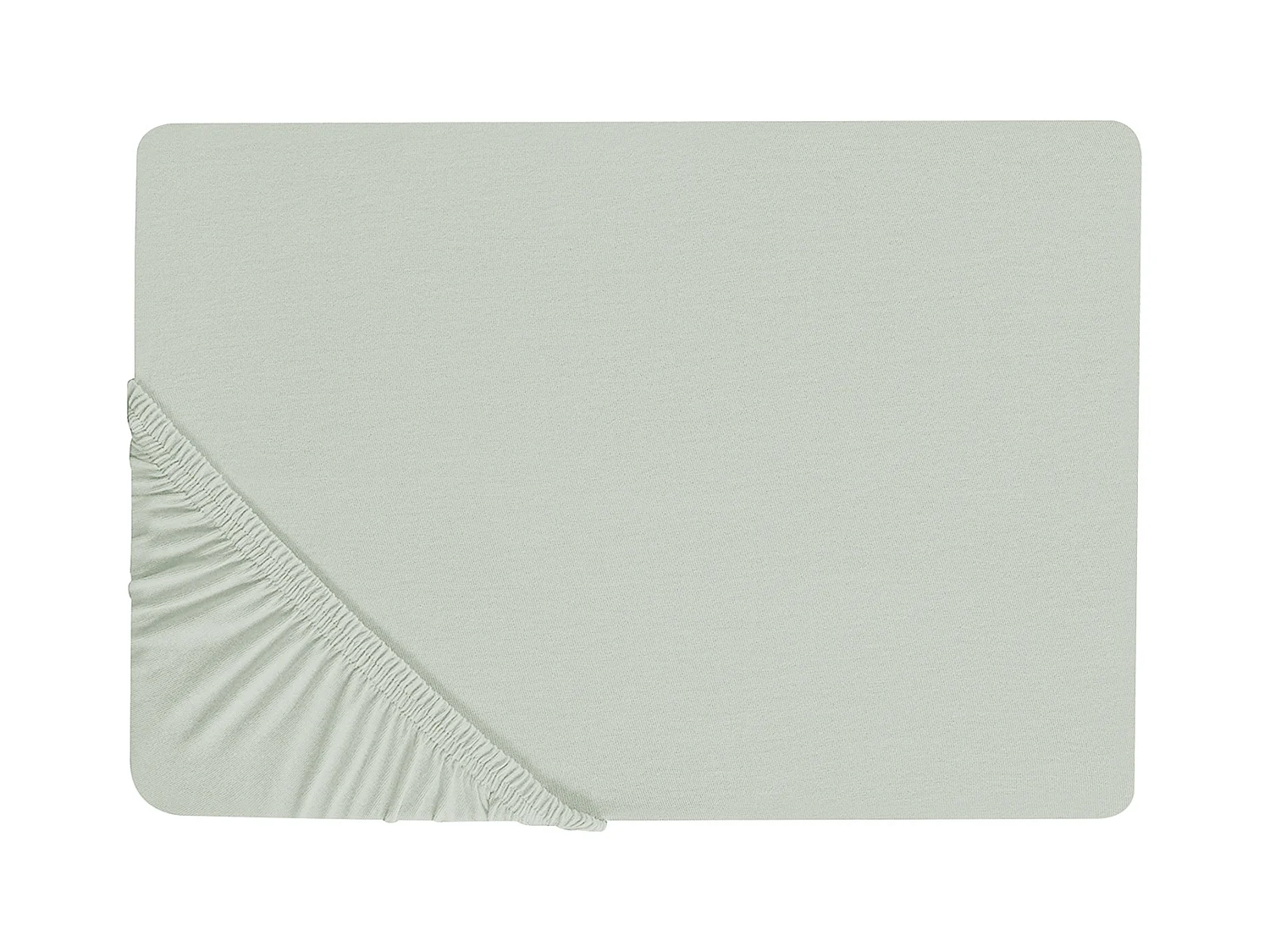 Drap housse JANBU Coton 160 x 200 cm Vert clair