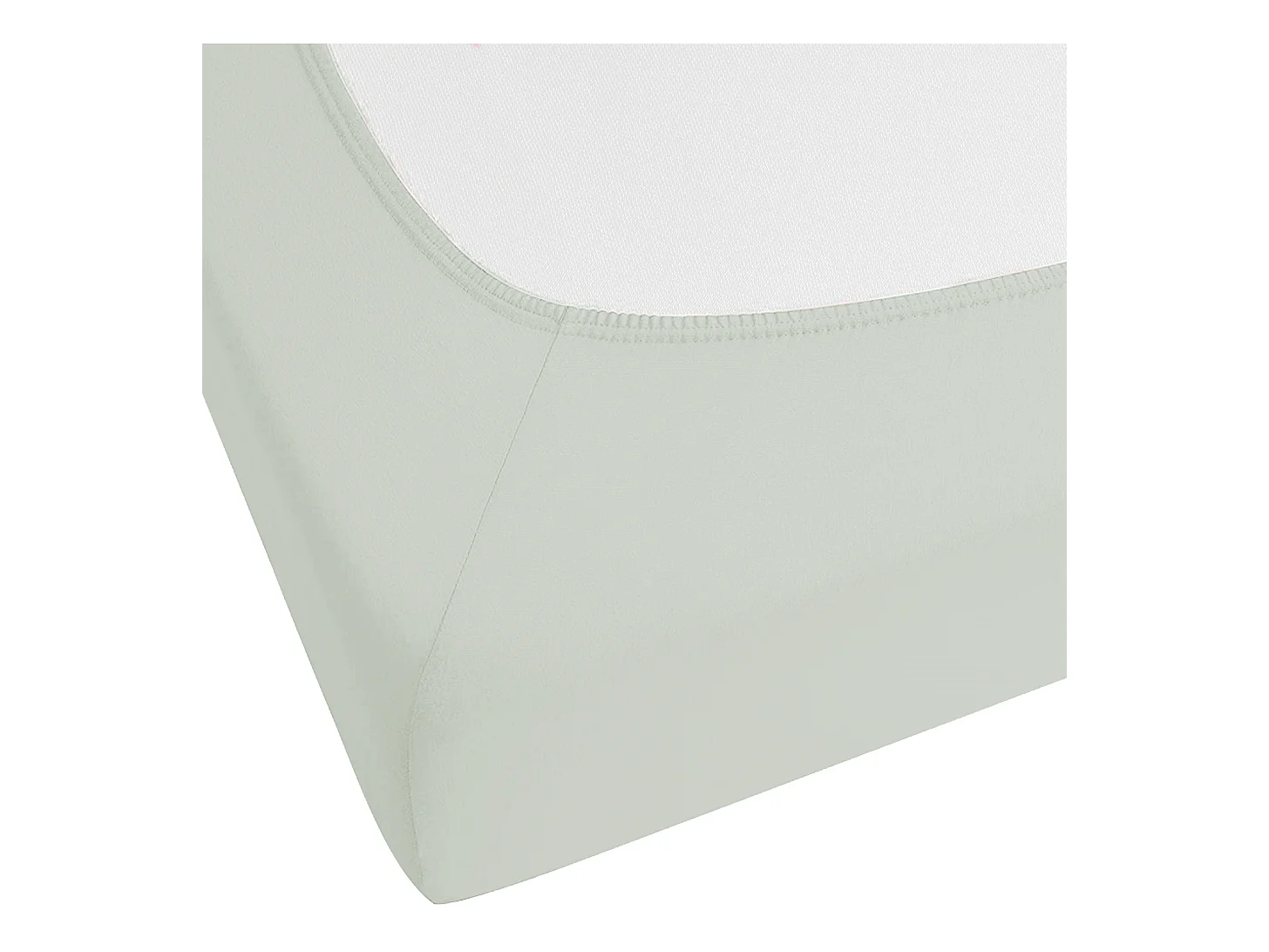 Drap housse JANBU Coton 160 x 200 cm Vert clair