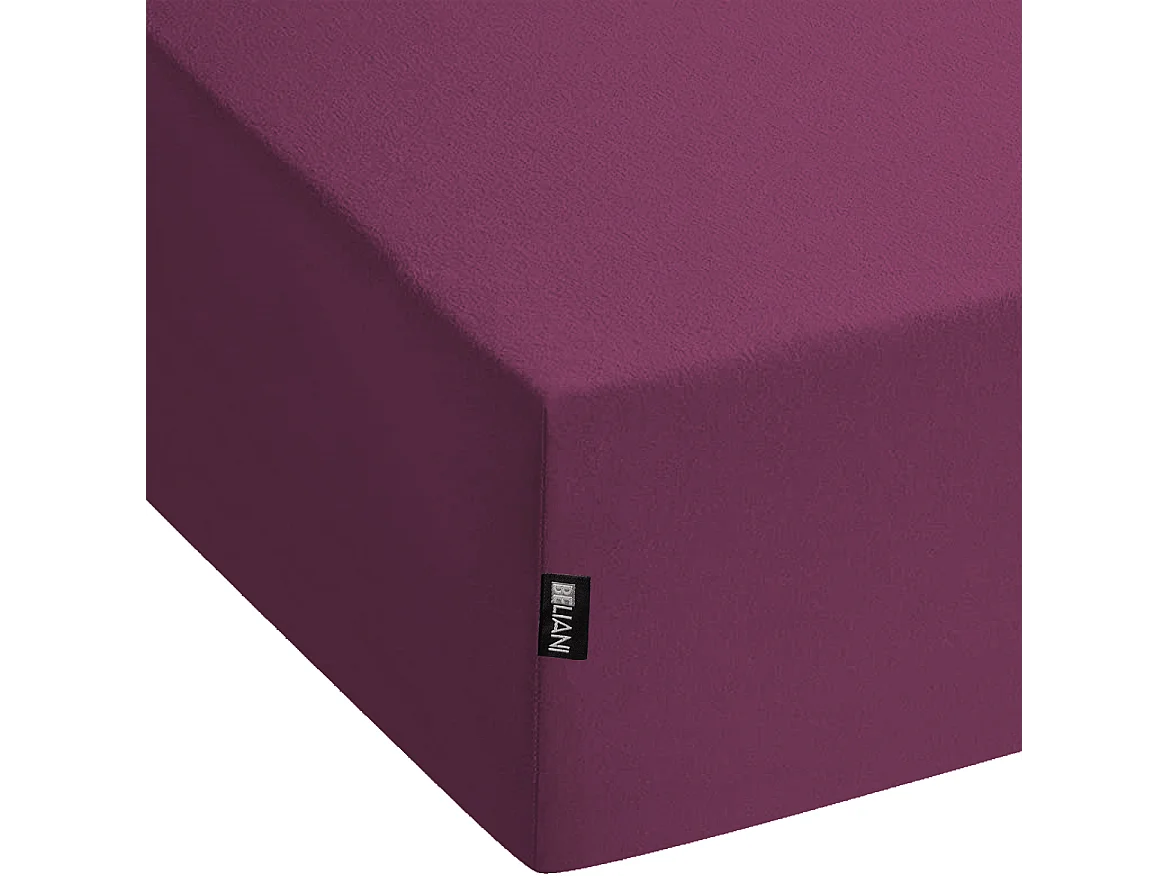 Drap housse JANBU Coton 200 x 200 cm Rouge Bordeaux