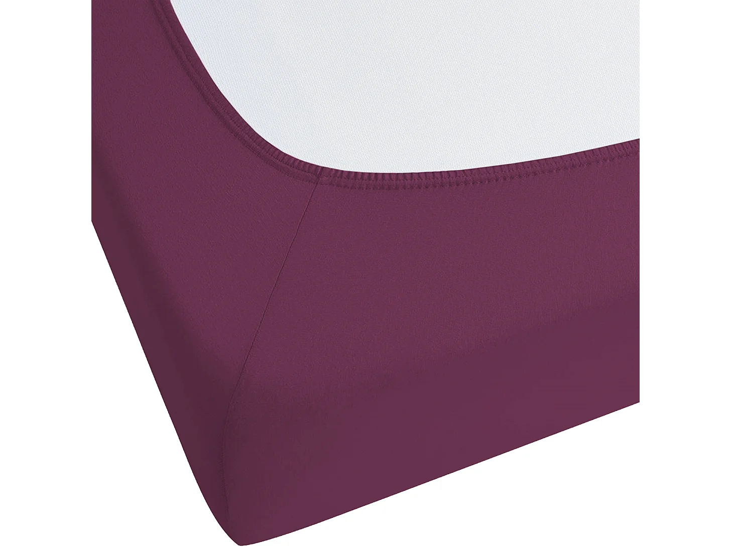 Drap housse JANBU Coton 200 x 200 cm Rouge Bordeaux