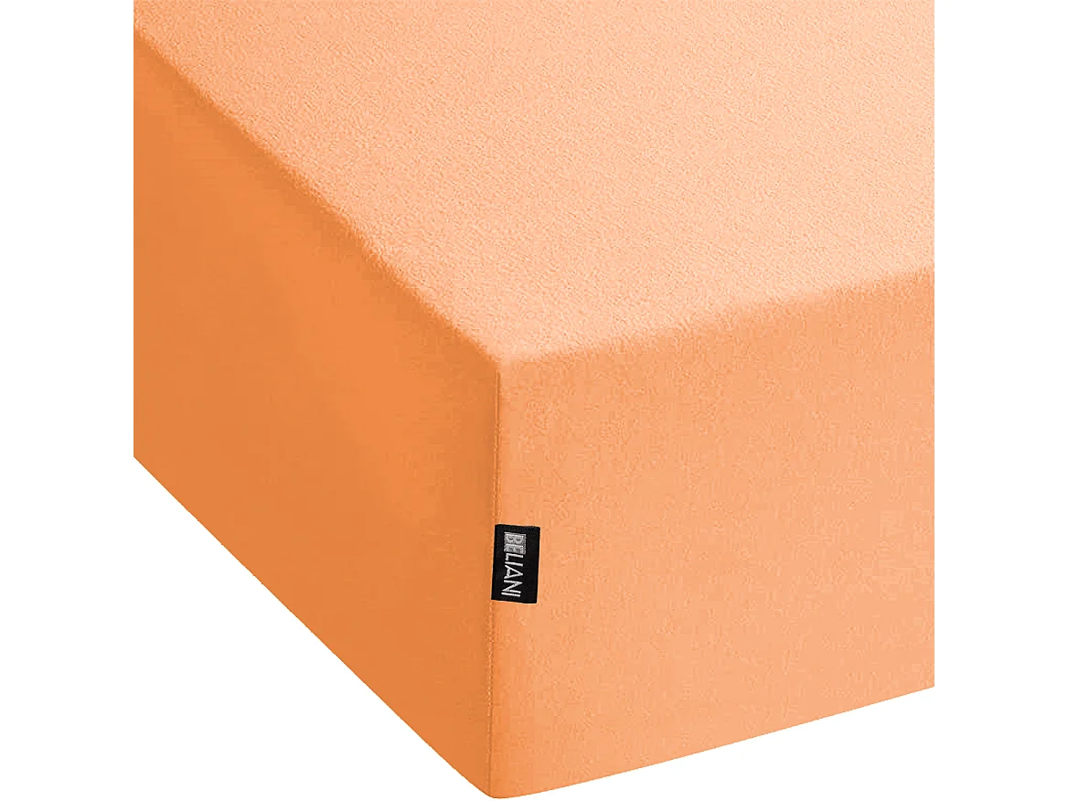 Coprimaterasso elasticizzato JANBU Cotone 140 x 200 cm Arancione