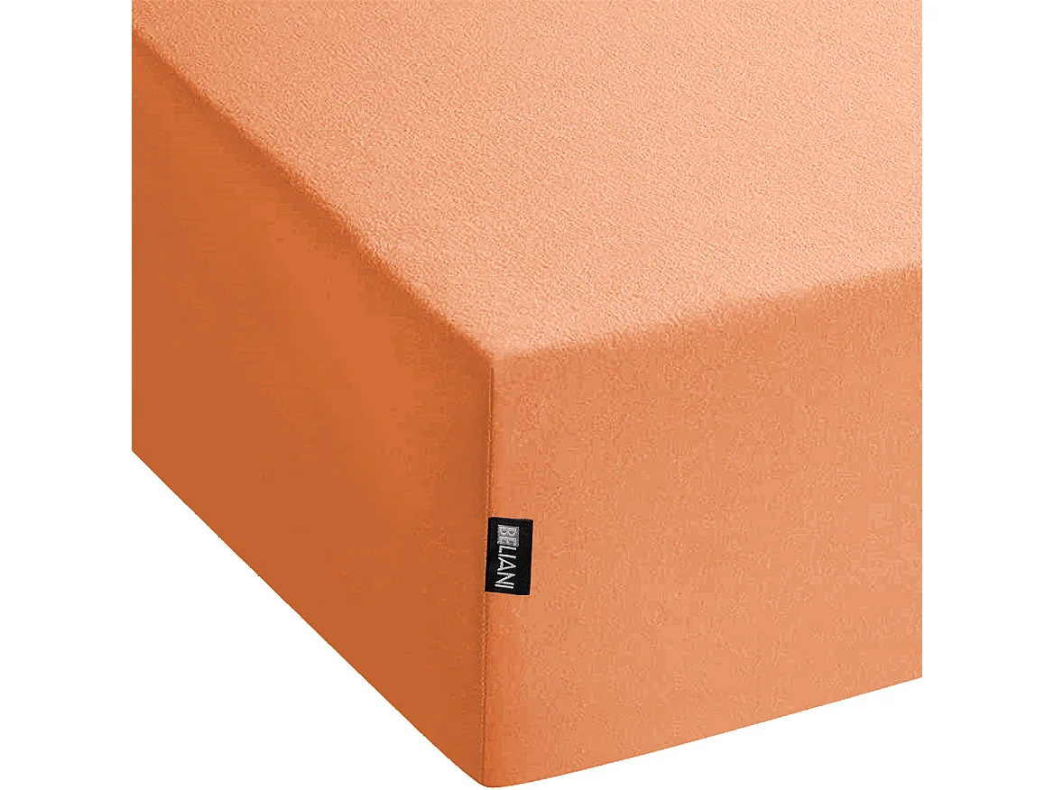 Coprimaterasso elasticizzato JANBU Cotone 140 x 200 cm Arancione