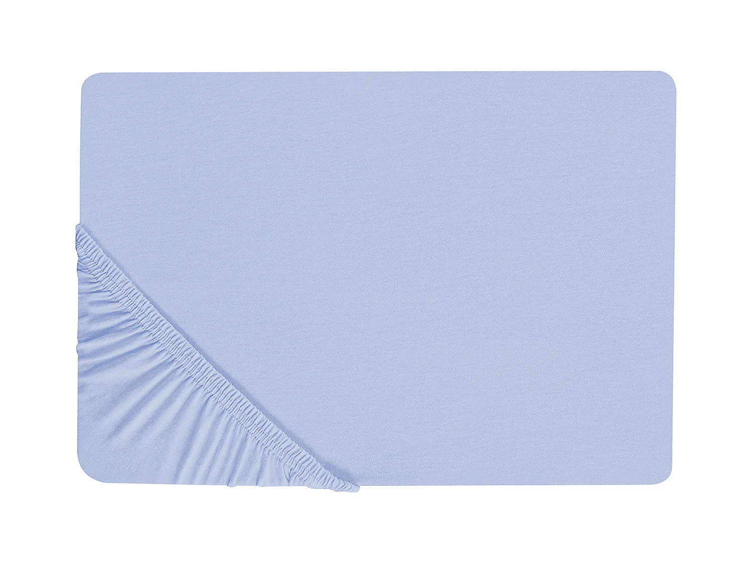Spannbettlaken Baumwolle blau 140 x 200 cm Steghöhe 30 cm mit Gummizug Janbu