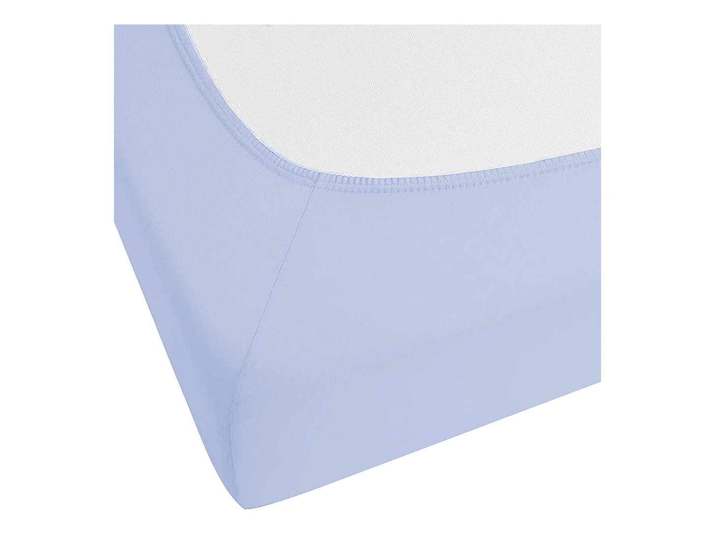 Spannbettlaken Baumwolle blau 140 x 200 cm Steghöhe 30 cm mit Gummizug Janbu