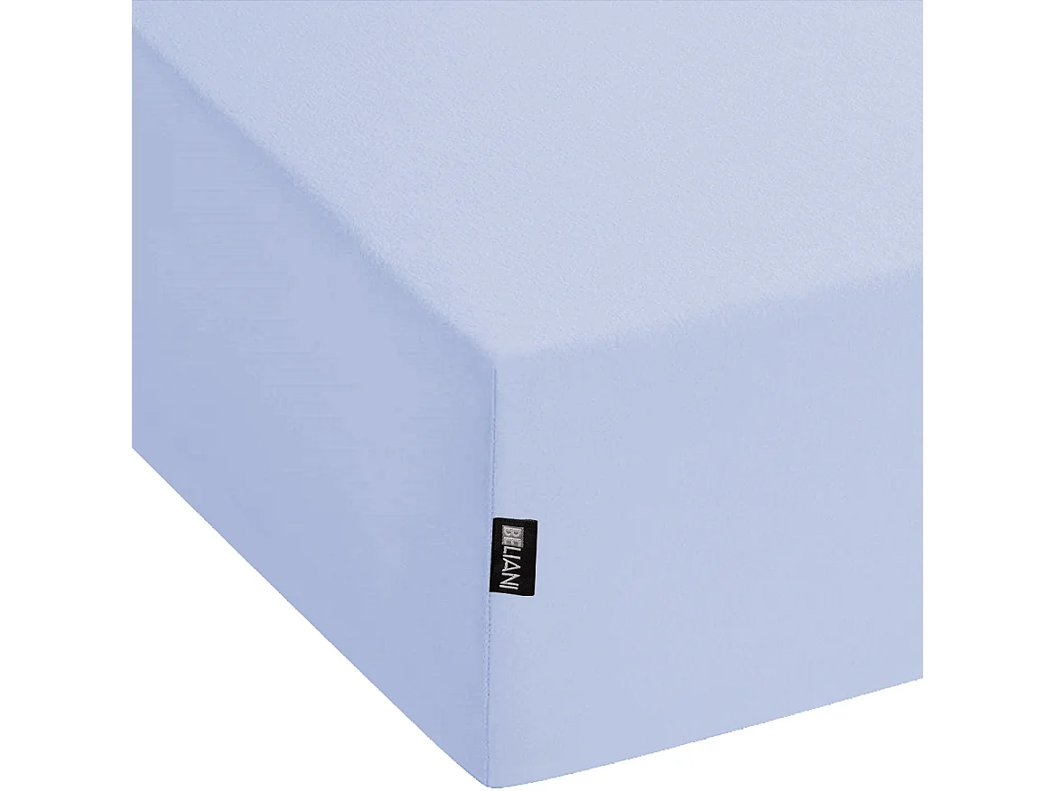 Drap housse JANBU Coton 140 x 200 cm Bleu clair