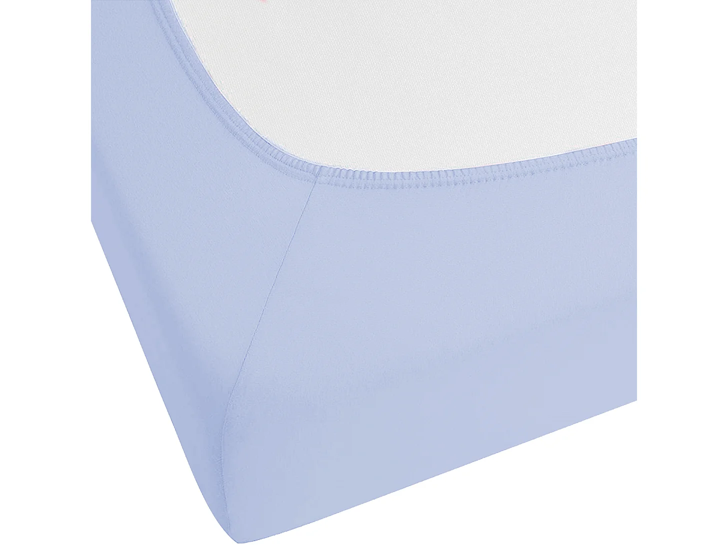 Fitted Sheet JANBU Cotton 140 x 200 cm Light Blue