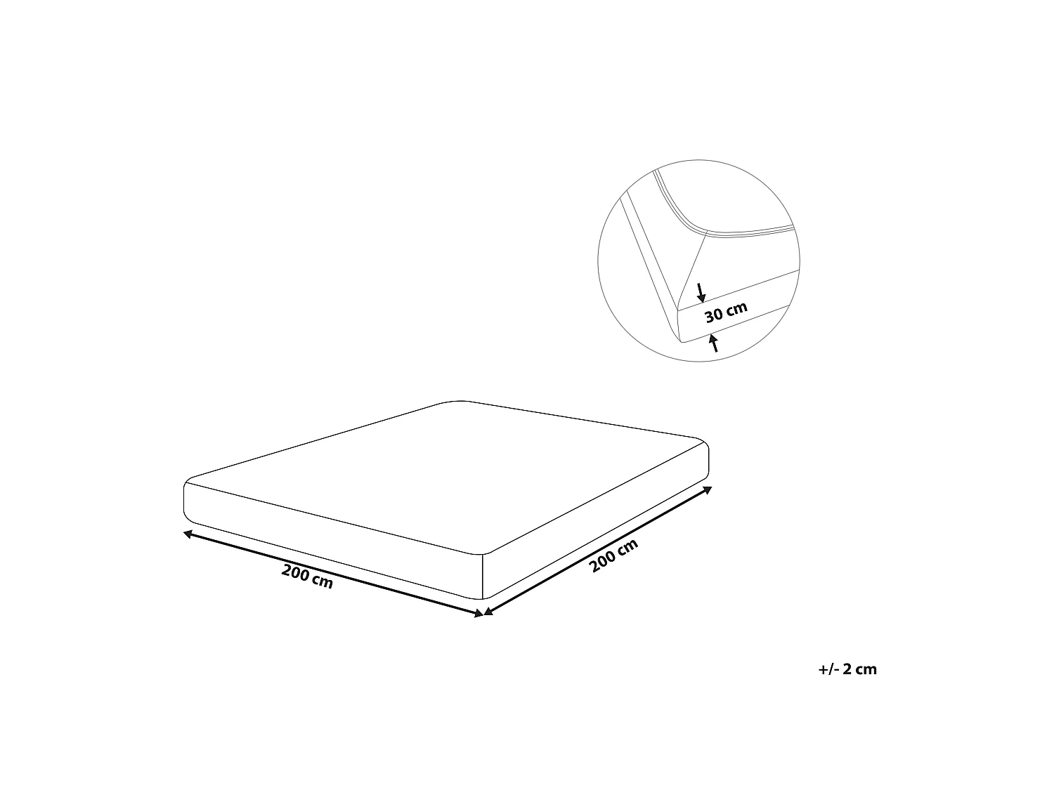 Drap housse JANBU Coton 200 x 200 cm Vert clair