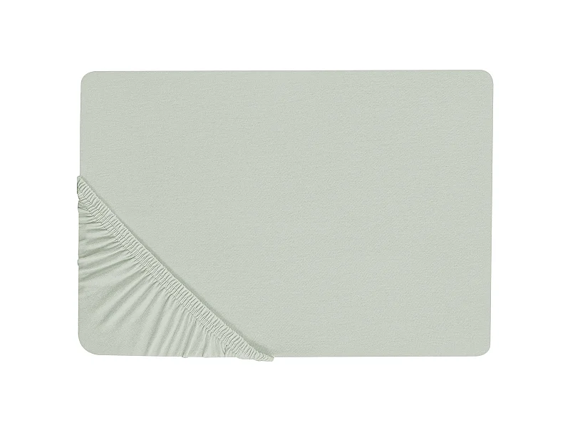 Drap housse JANBU Coton 200 x 200 cm Vert clair