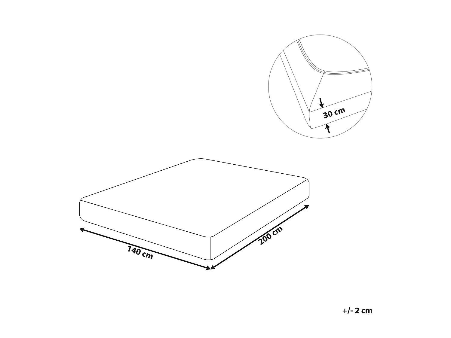 Coprimaterasso elasticizzato JANBU Cotone 140 x 200 cm Bordeaux