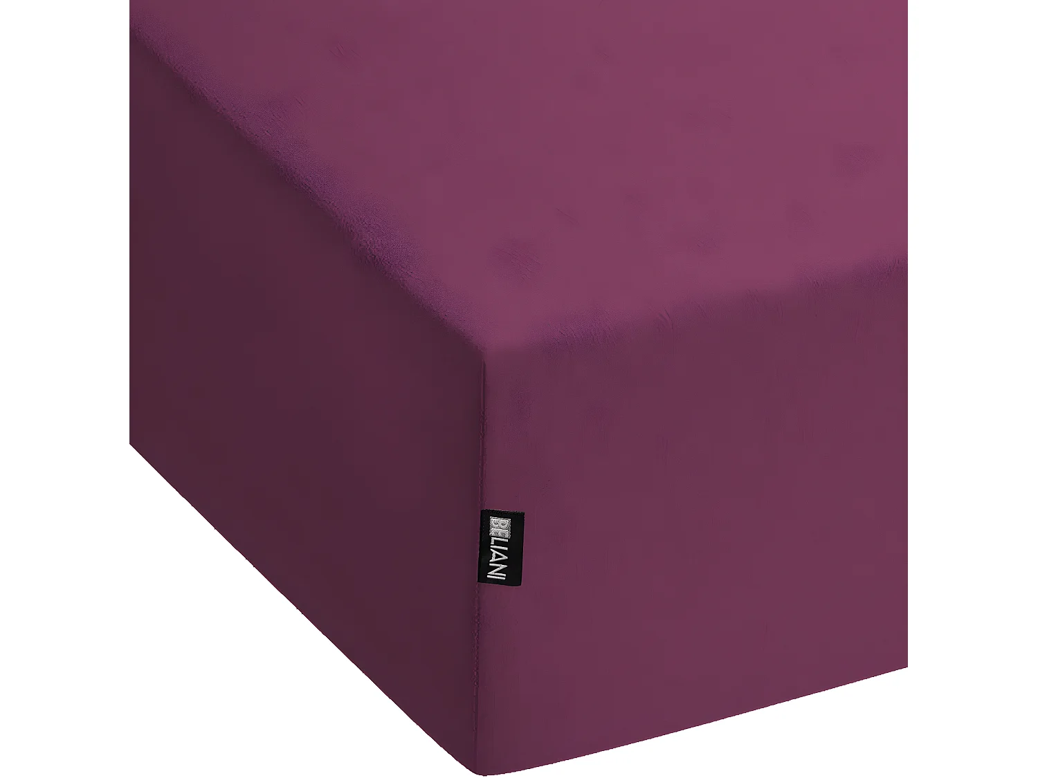 Prześcieradło z gumką JANBU Bawełna 140 x 200 cm Burgundowy
