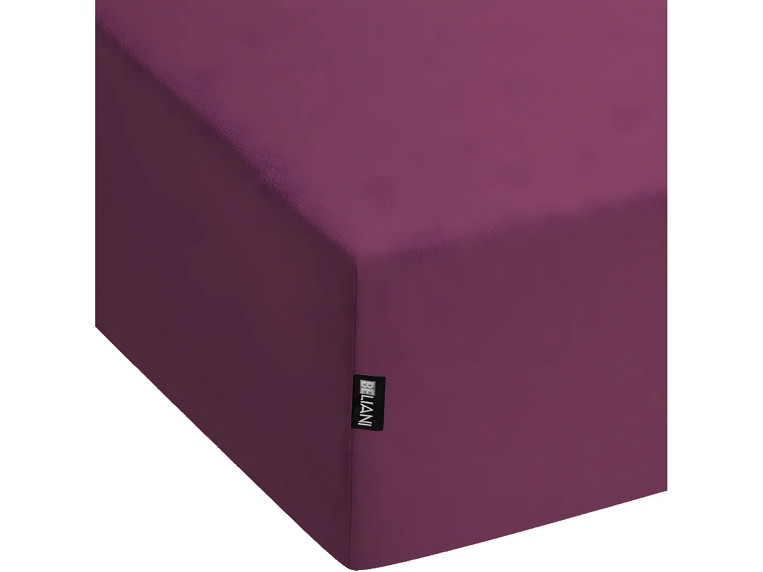 Spannbettlaken Baumwolle burgunderrot 140 x 200 cm Steghöhe 30 cm mit Gummizug Janbu
