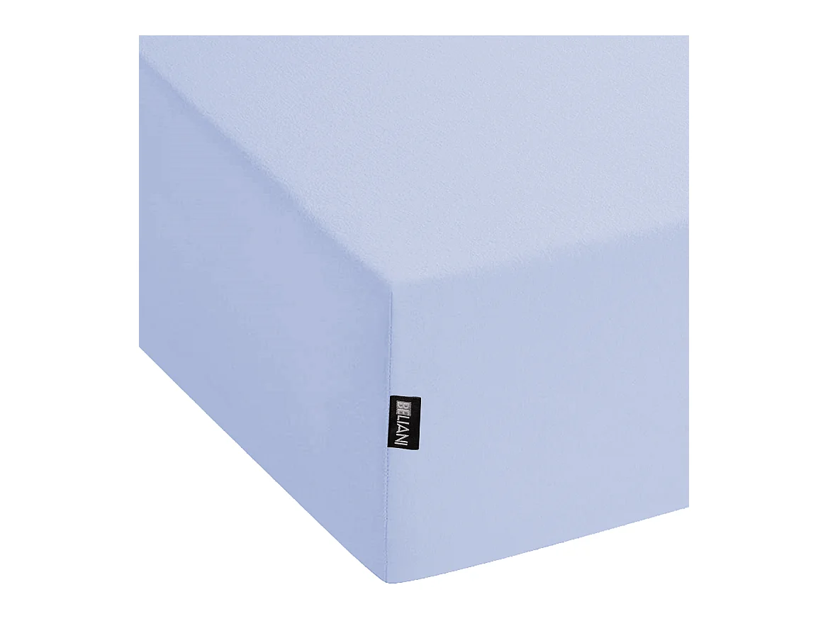 Coprimaterasso elasticizzato JANBU Cotone 180 x 200 cm Azzurro