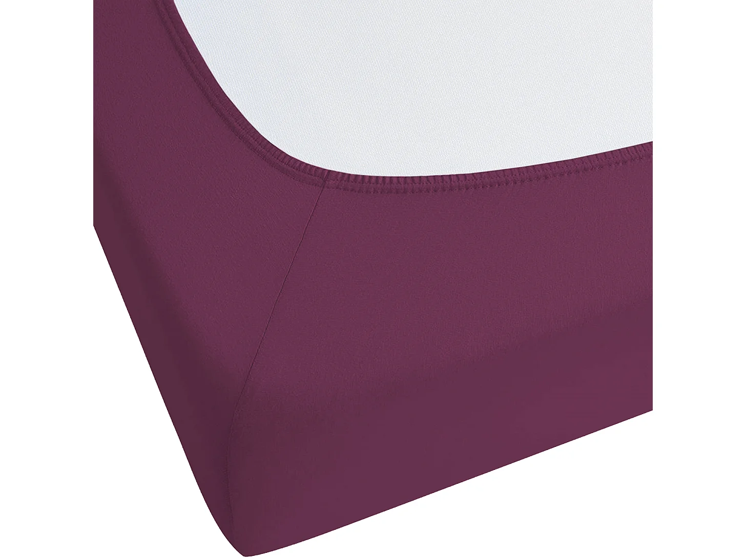 Drap housse JANBU Coton 90 x 200 cm Rouge Bordeaux