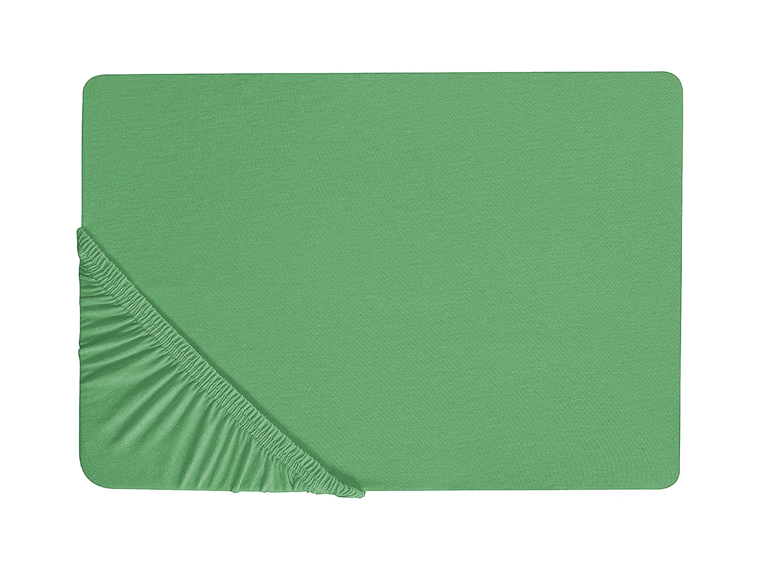 Spannbettlaken Baumwolle grün 90 x 200 cm Steghöhe 30 cm mit Gummizug Janbu