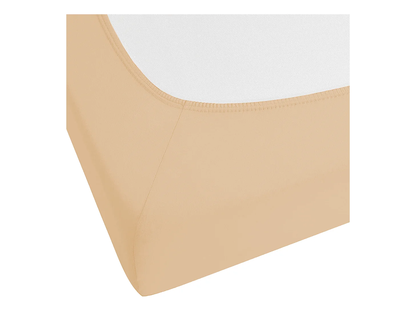 Drap housse JANBU Coton 90 x 200 cm Beige sable