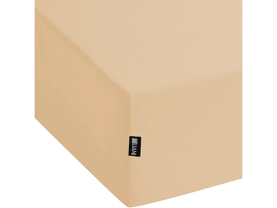 Coprimaterasso elasticizzato JANBU Cotone 90 x 200 cm Beige sabbia