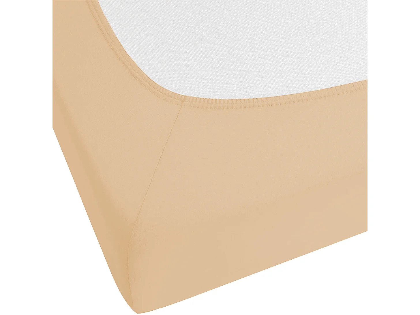 Coprimaterasso elasticizzato JANBU Cotone 90 x 200 cm Beige sabbia