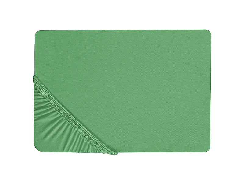Drap housse JANBU Coton 200 x 200 cm Vert