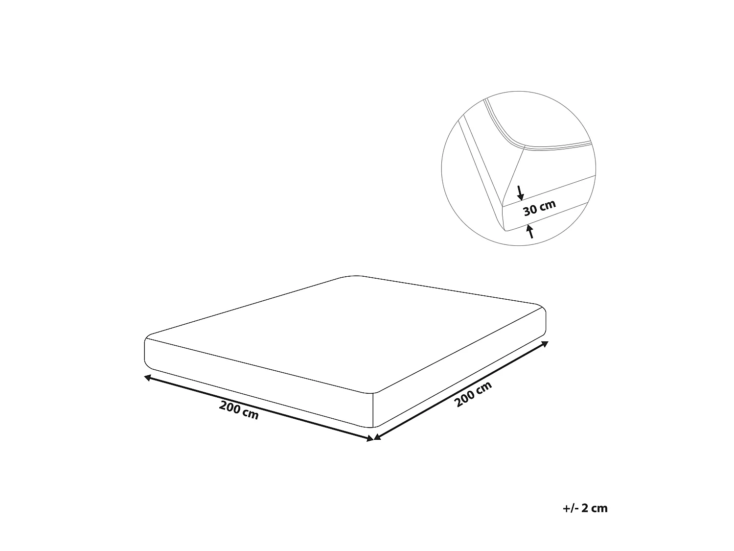 Prześcieradło z gumką JANBU Bawełna 200 x 200 cm Piaskowy